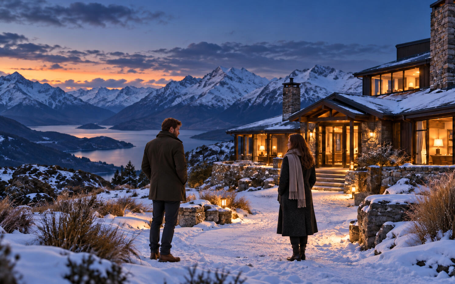 Wintering At a remote New Zealand lodge, two strangers carrying the wounds of war and love, discover an unexpected relationship. As trust grows, each must decide if it is worth the risk to love that deeply again.